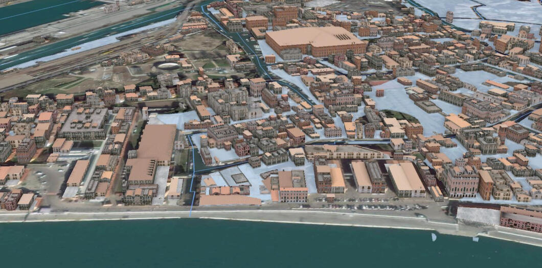 Venice 3D Analyst Flooding Render